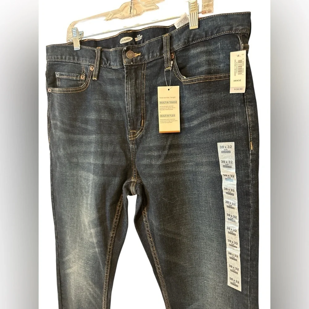 Old Navy Men's Dark Blue Slim Built-In Flex Jeans